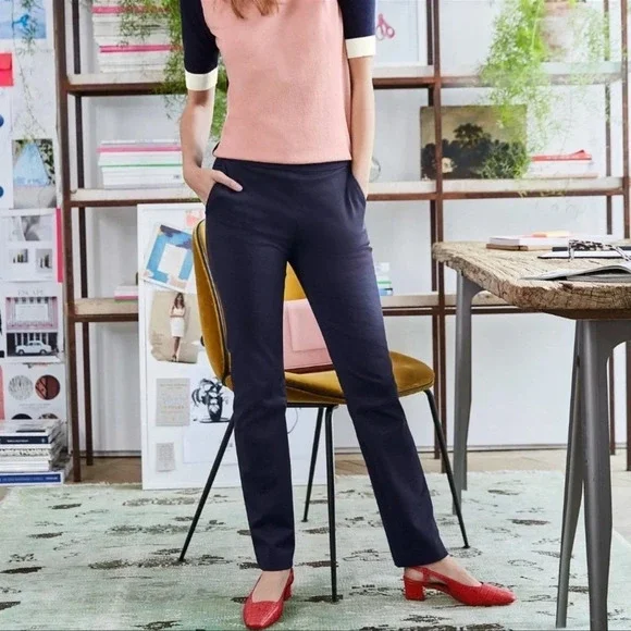 Boden Women's Bath Bi-Stretch 7/8 Trousers, Navy, Size 10L, NWT​ - Picture 6 of 11